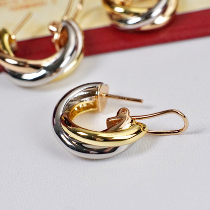 [OrnoraJewelry]TRINITY ON DIAMOND CLASSIC EARRINGS
