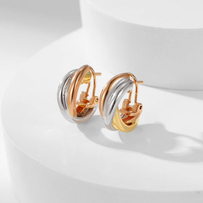 [OrnoraJewelry]TRINITY ON DIAMOND CLASSIC EARRINGS