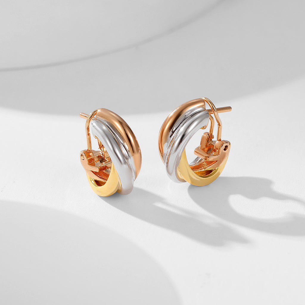 [OrnoraJewelry]TRINITY ON DIAMOND CLASSIC EARRINGS