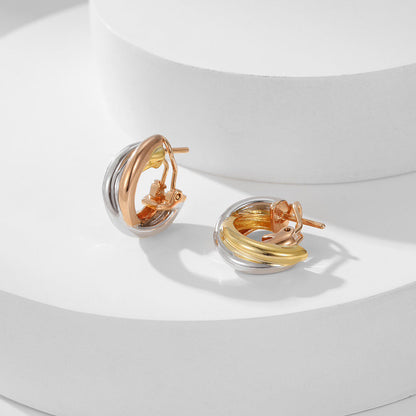 [OrnoraJewelry]TRINITY ON DIAMOND CLASSIC EARRINGS