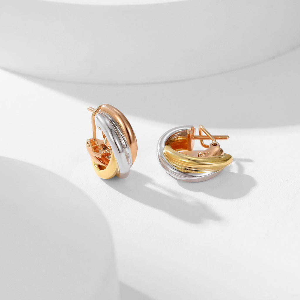 [OrnoraJewelry]TRINITY ON DIAMOND CLASSIC EARRINGS