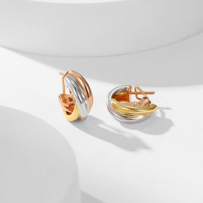 [OrnoraJewelry]TRINITY ON DIAMOND CLASSIC EARRINGS
