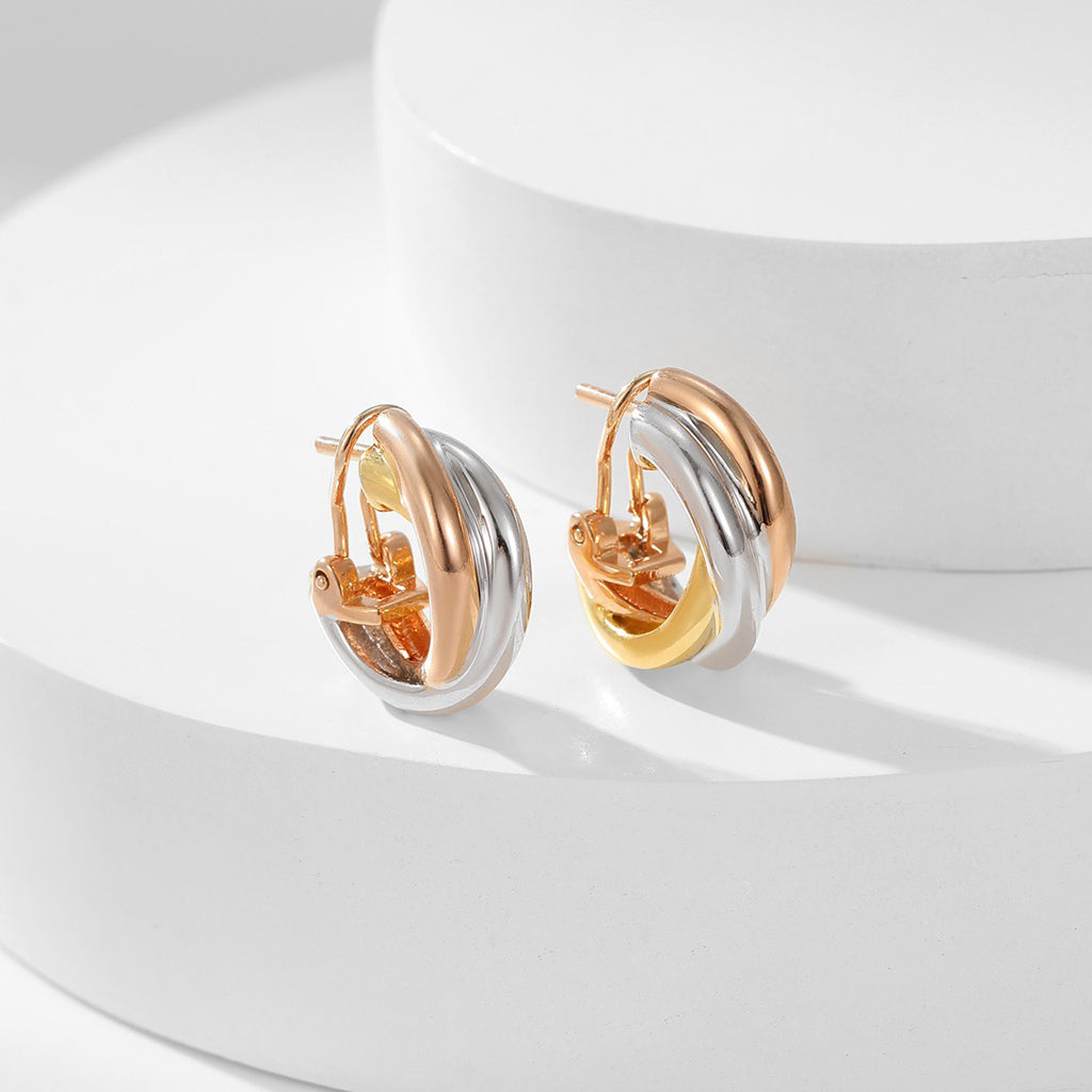 [OrnoraJewelry]TRINITY ON DIAMOND CLASSIC EARRINGS