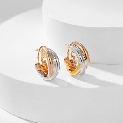 [OrnoraJewelry]TRINITY ON DIAMOND CLASSIC EARRINGS