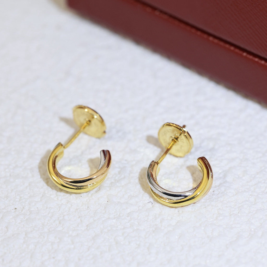 [OrnoraJewelry]TRINITY ON DIAMOND MINI EARRINGS