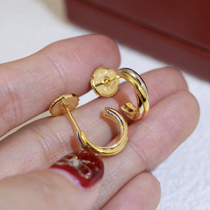 [OrnoraJewelry]TRINITY ON DIAMOND MINI EARRINGS