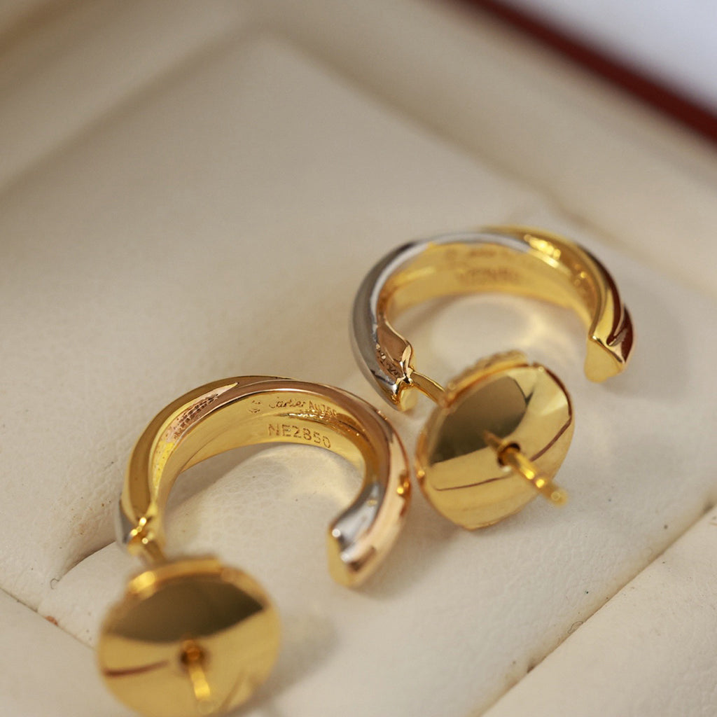 [OrnoraJewelry]TRINITY ON DIAMOND MINI EARRINGS