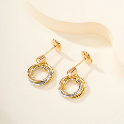 [OrnoraJewelry]TRINITY ON DIAMOND  EARRINGS