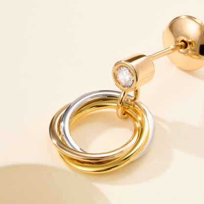 [OrnoraJewelry]TRINITY ON DIAMOND  EARRINGS