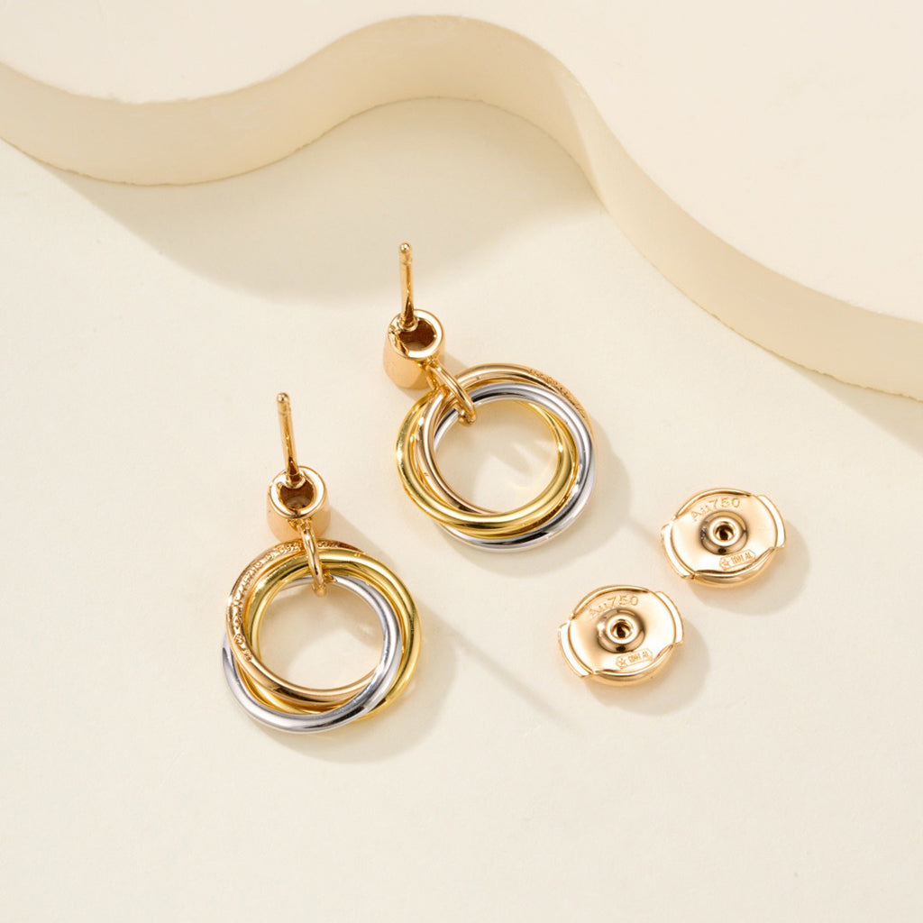 [OrnoraJewelry]TRINITY ON DIAMOND  EARRINGS