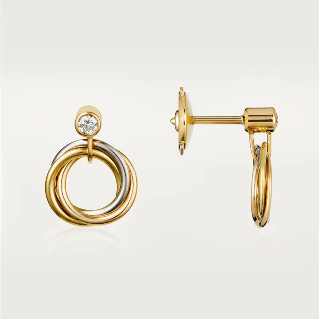 [OrnoraJewelry]TRINITY ON DIAMOND  EARRINGS
