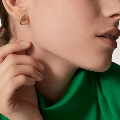 [OrnoraJewelry]TRINITY ON DIAMOND  EARRINGS
