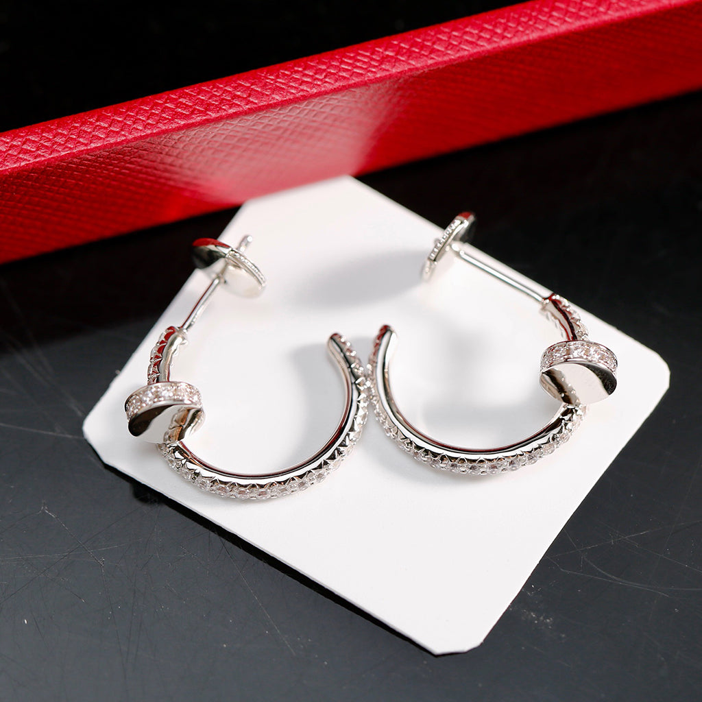 [OrnoraJewelry]JUSTE FULL DIAMOND SMALL EARRINGS