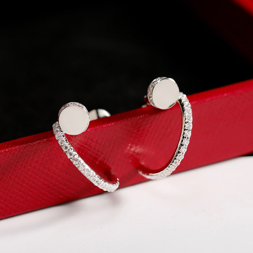 [OrnoraJewelry]JUSTE FULL DIAMOND SMALL EARRINGS