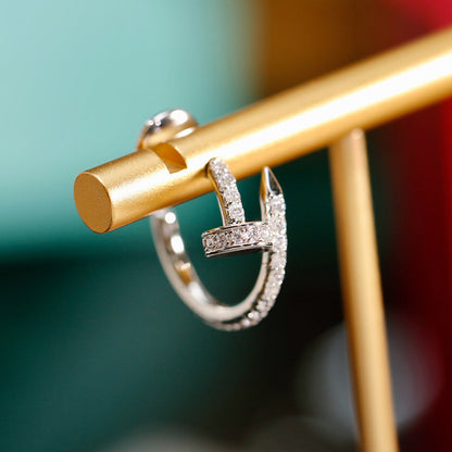 [OrnoraJewelry]JUSTE FULL DIAMOND SMALL EARRINGS