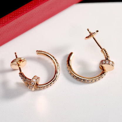 [OrnoraJewelry]JUSTE FULL DIAMOND SMALL EARRINGS