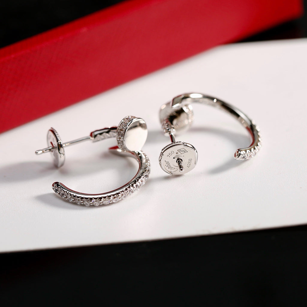 [OrnoraJewelry]JUSTE FULL DIAMOND SMALL EARRINGS