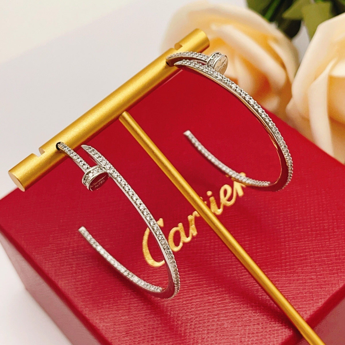 [OrnoraJewelry]JUSTE FULL DIAMOND LARGE EARRINGS