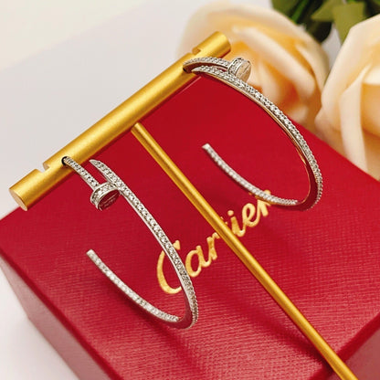 [OrnoraJewelry]JUSTE FULL DIAMOND LARGE EARRINGS