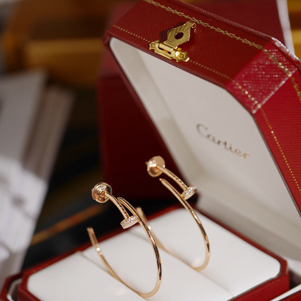 [OrnoraJewelry]JUSTE HALF DIAMOND LARGE EARRINGS