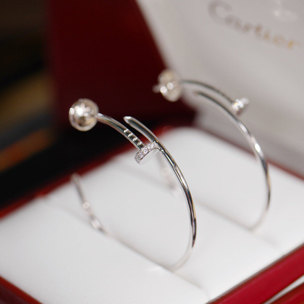[OrnoraJewelry]JUSTE HALF DIAMOND LARGE EARRINGS