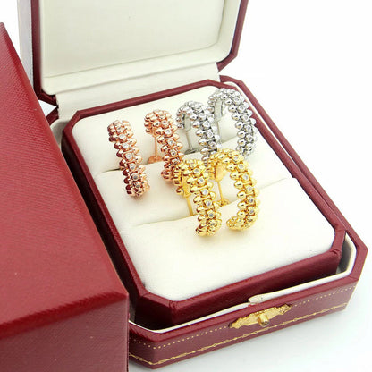 [OrnoraJewelry]CLASH FULL DIAMOND MEDIUM EARRINGS