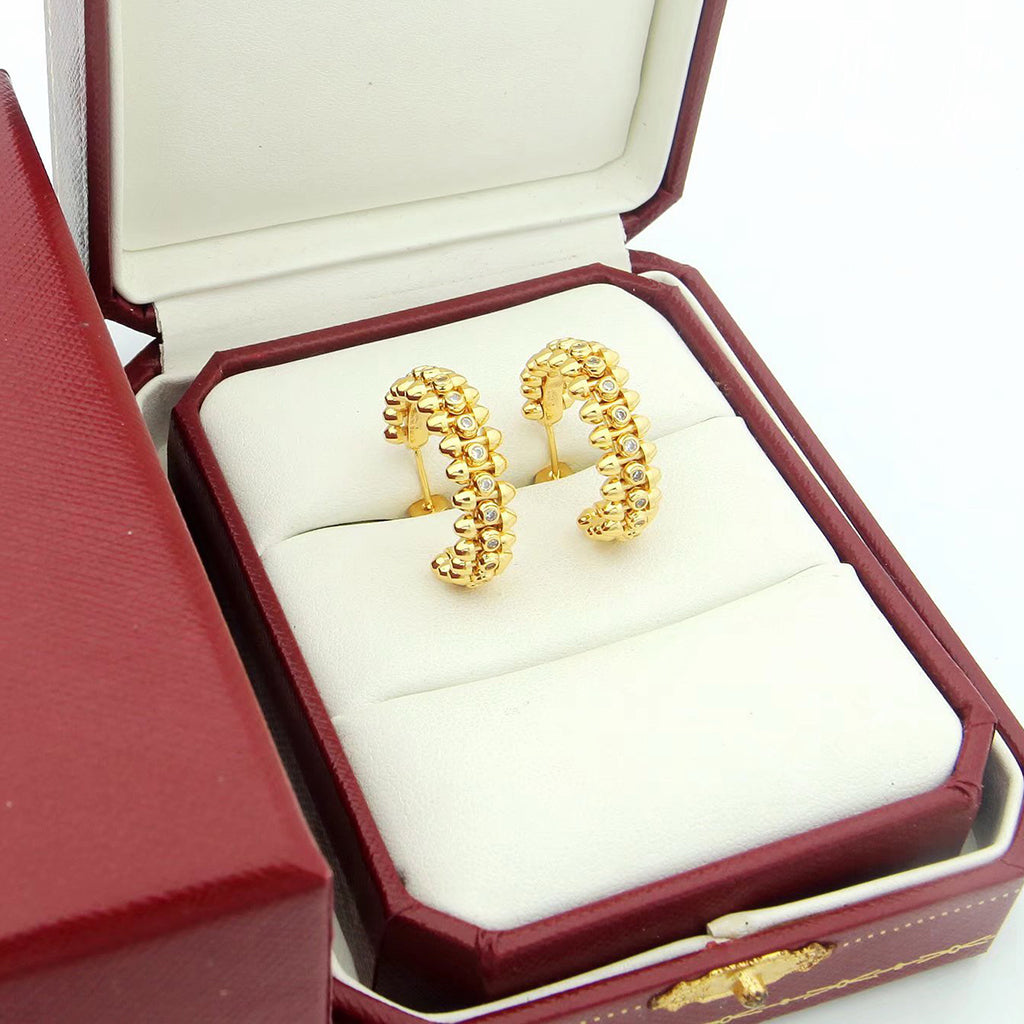 [OrnoraJewelry]CLASH FULL DIAMOND MEDIUM EARRINGS