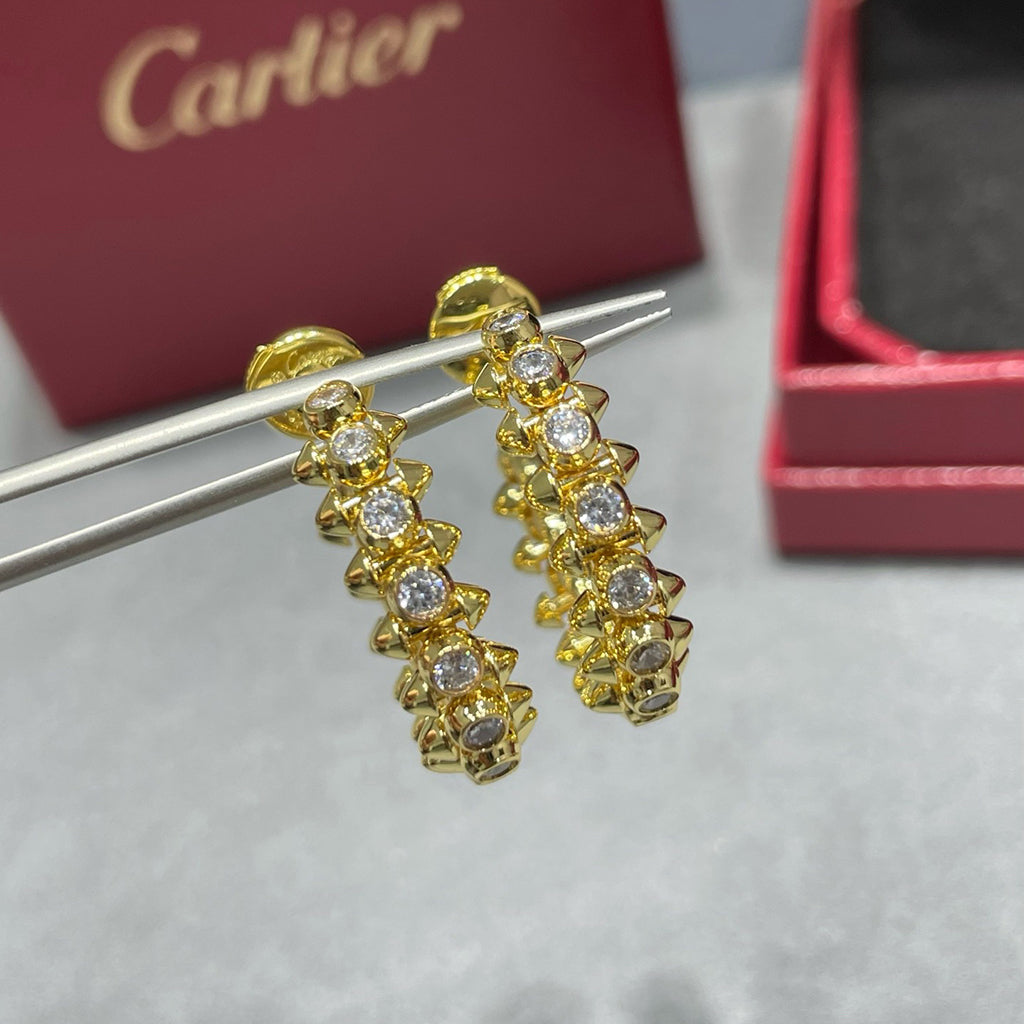 [OrnoraJewelry]CLASH FULL DIAMOND MEDIUM EARRINGS
