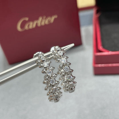 [OrnoraJewelry]CLASH FULL DIAMOND MEDIUM EARRINGS