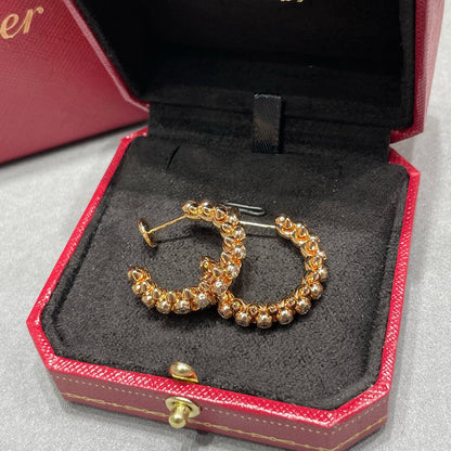 [OrnoraJewelry]CLASH FULL DIAMOND MEDIUM EARRINGS