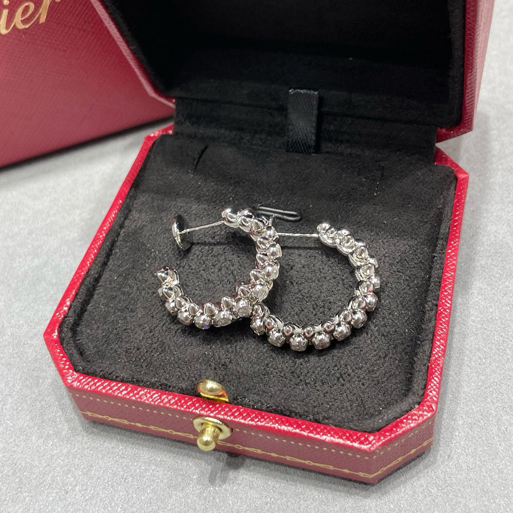 [OrnoraJewelry]CLASH FULL DIAMOND MEDIUM EARRINGS