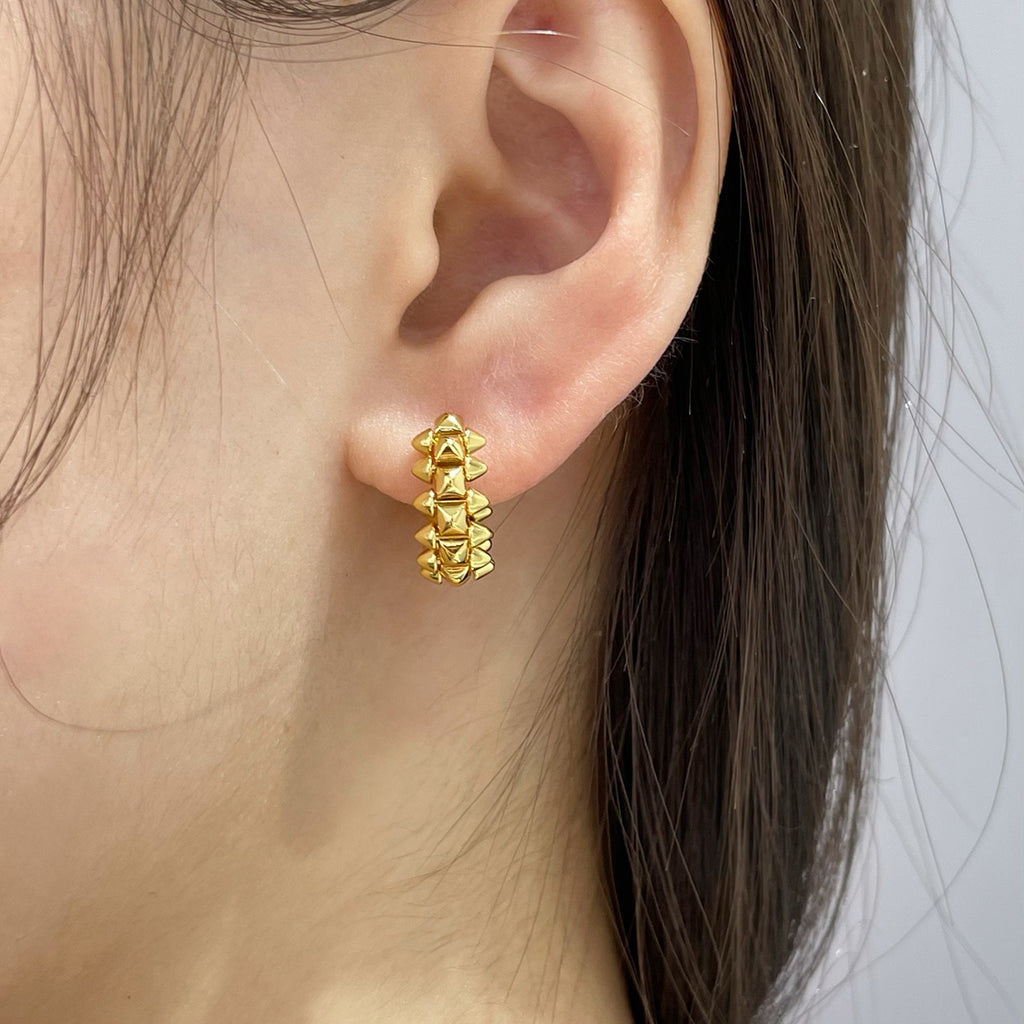 [OrnoraJewelry]CLASH MINI HOOP EARRINGS