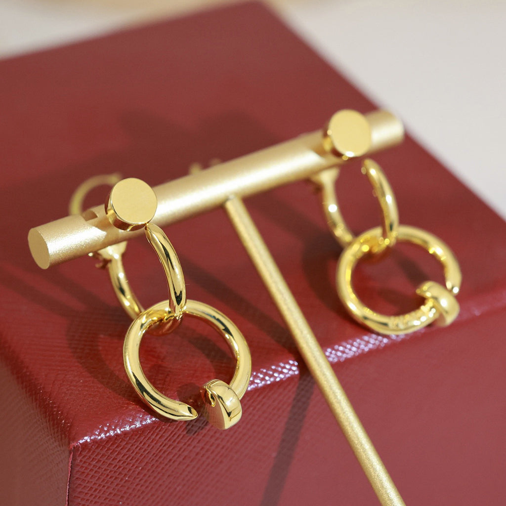 [OrnoraJewelry]JUSTE NO DIAMOND DOUBLE EARRINGS