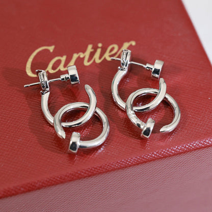 [OrnoraJewelry]JUSTE NO DIAMOND DOUBLE EARRINGS
