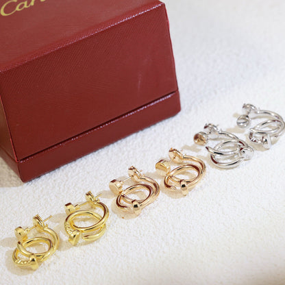 [OrnoraJewelry]JUSTE NO DIAMOND DOUBLE EARRINGS
