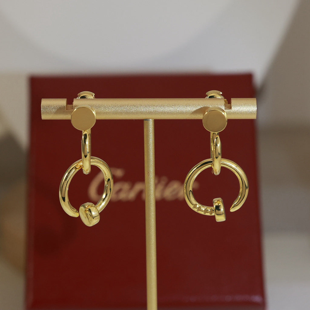 [OrnoraJewelry]JUSTE NO DIAMOND DOUBLE EARRINGS