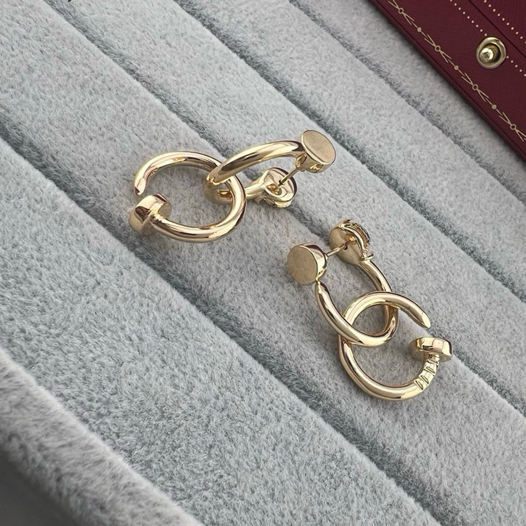 [OrnoraJewelry]JUSTE NO DIAMOND DOUBLE EARRINGS