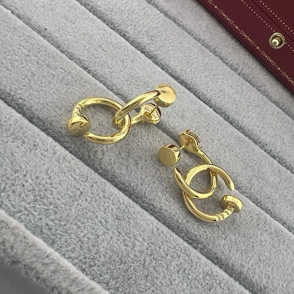 [OrnoraJewelry]JUSTE NO DIAMOND DOUBLE EARRINGS