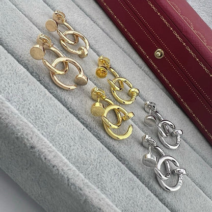 [OrnoraJewelry]JUSTE NO DIAMOND DOUBLE EARRINGS