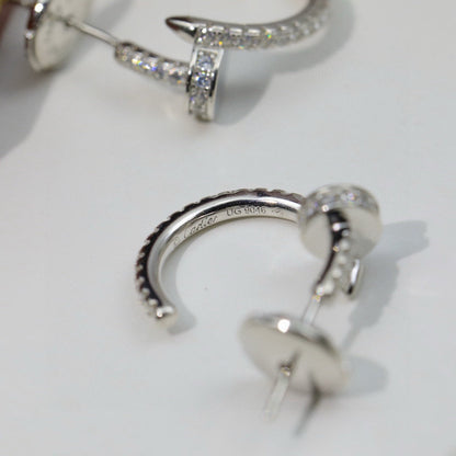 [OrnoraJewelry]JUSTE FULL DIAMOND DOUBLE EARRINGS