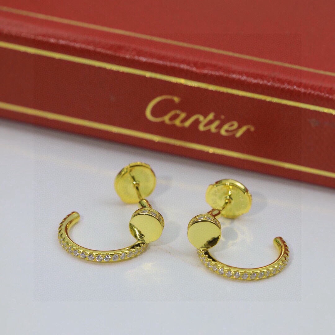 [OrnoraJewelry]JUSTE FULL DIAMOND DOUBLE EARRINGS