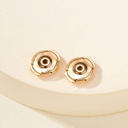 [OrnoraJewelry]JUSTE HALF DIAMOND DOUBLE EARRINGS