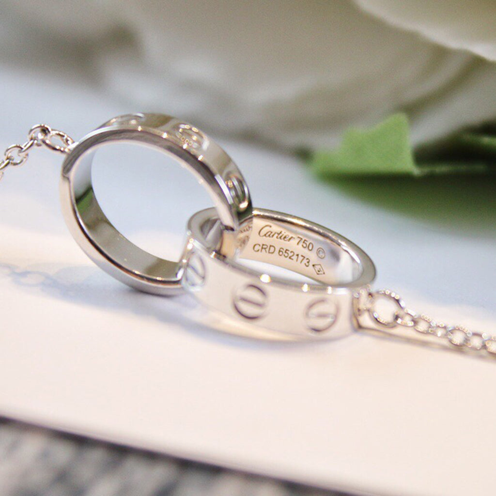 [OrnoraJewelry]LOVE DOUBLE RING NECKLACE