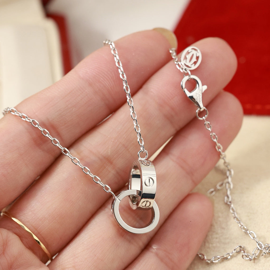 [OrnoraJewelry]LOVE DOUBLE RING NECKLACE
