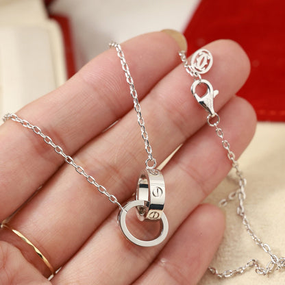 [OrnoraJewelry]LOVE DOUBLE RING NECKLACE
