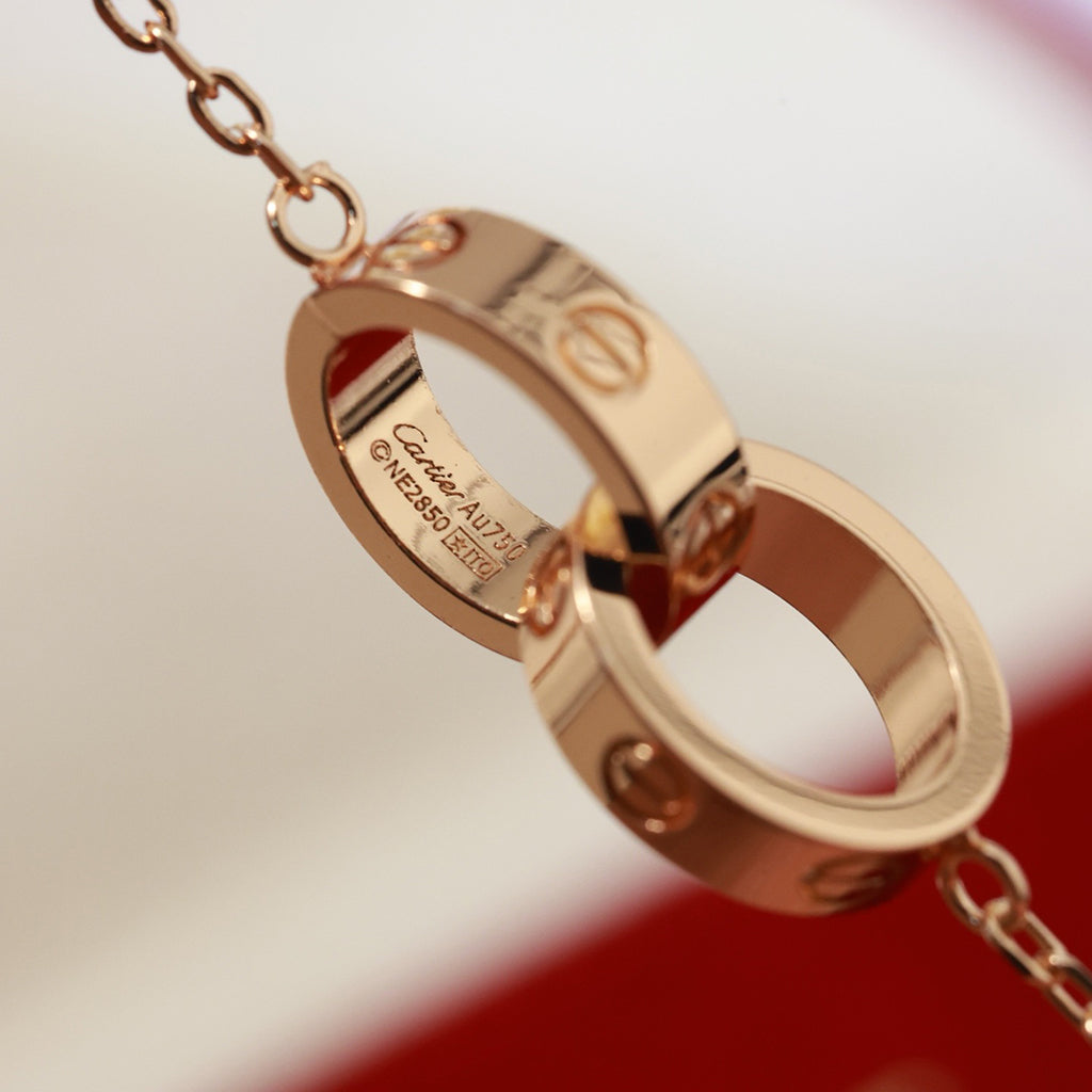 [OrnoraJewelry]LOVE DOUBLE RING NECKLACE