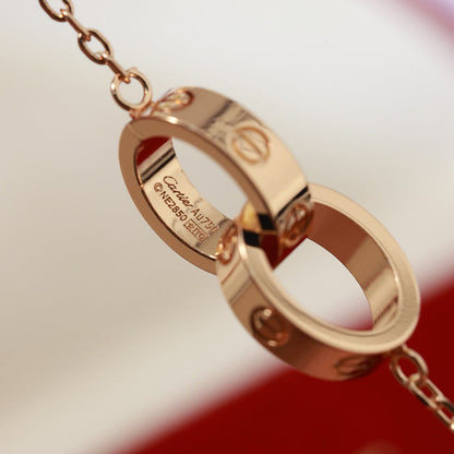 [OrnoraJewelry]LOVE DOUBLE RING NECKLACE