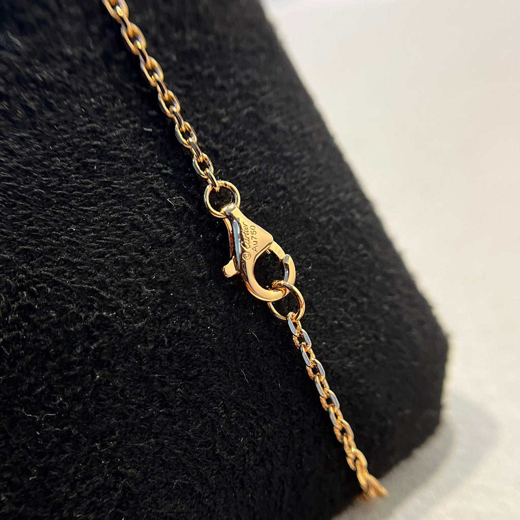 [OrnoraJewelry]LOVE DOUBLE RING HALF DIAMOND NECKLACE
