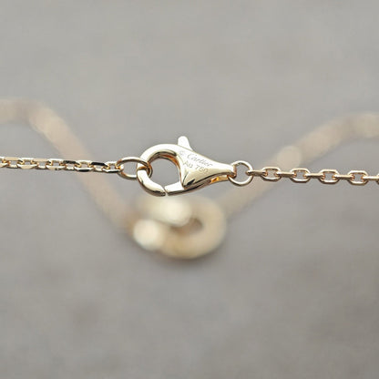 [OrnoraJewelry]LOVE DOUBLE RING HALF DIAMOND NECKLACE