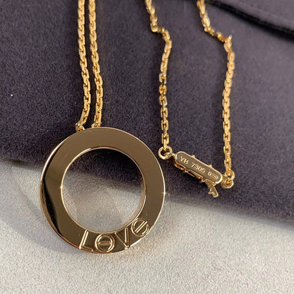 [OrnoraJewelry]LOVE NECKLACE 16MM 3 DIAMONDS